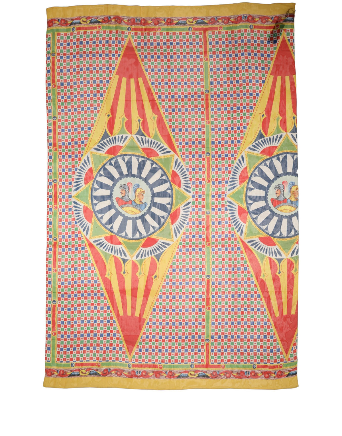 Dolce & Gabbana Multicolor Silk Carretto Print Stole Scarf