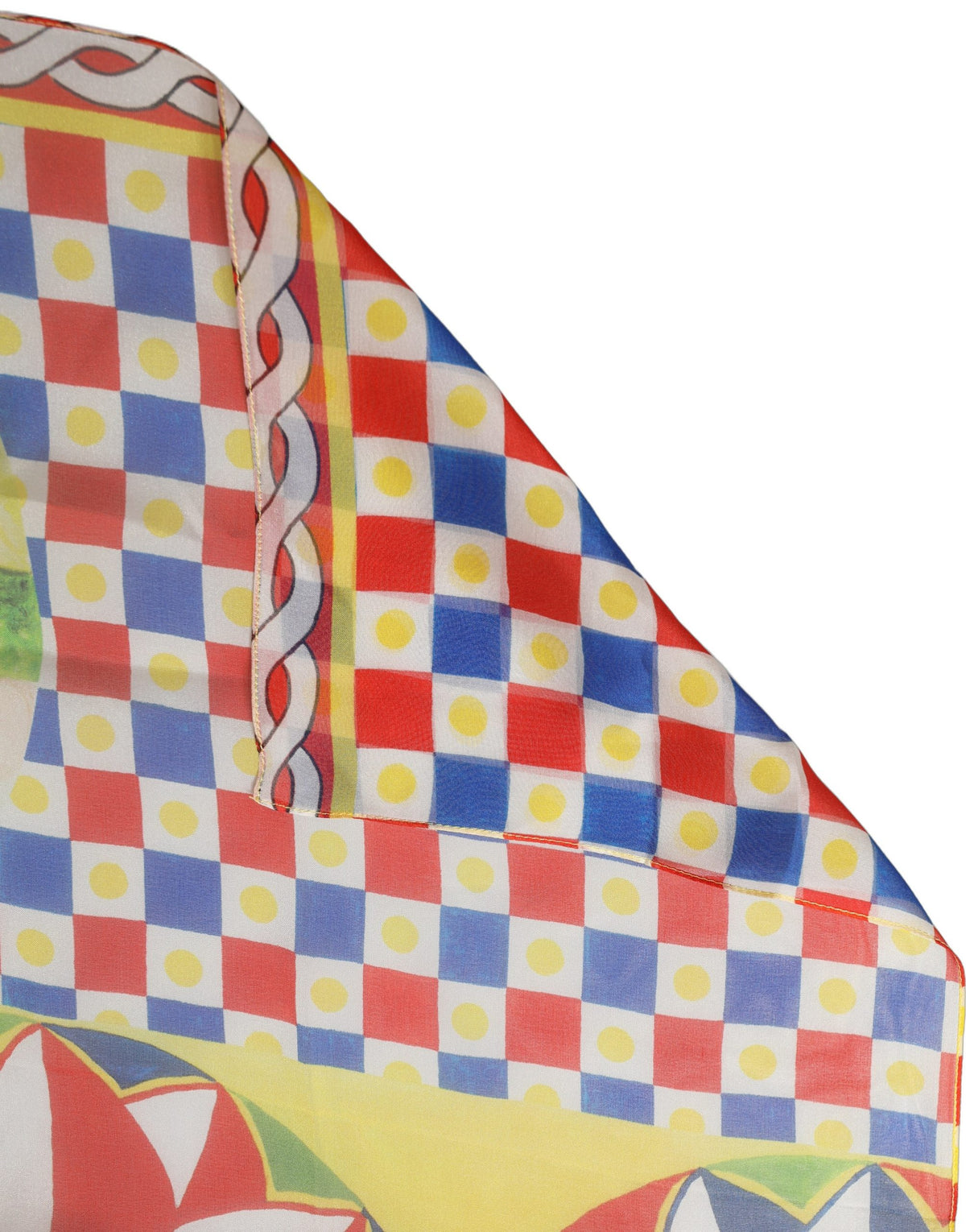 Dolce & Gabbana Multicolor Silk Carretto Foulard Scarf