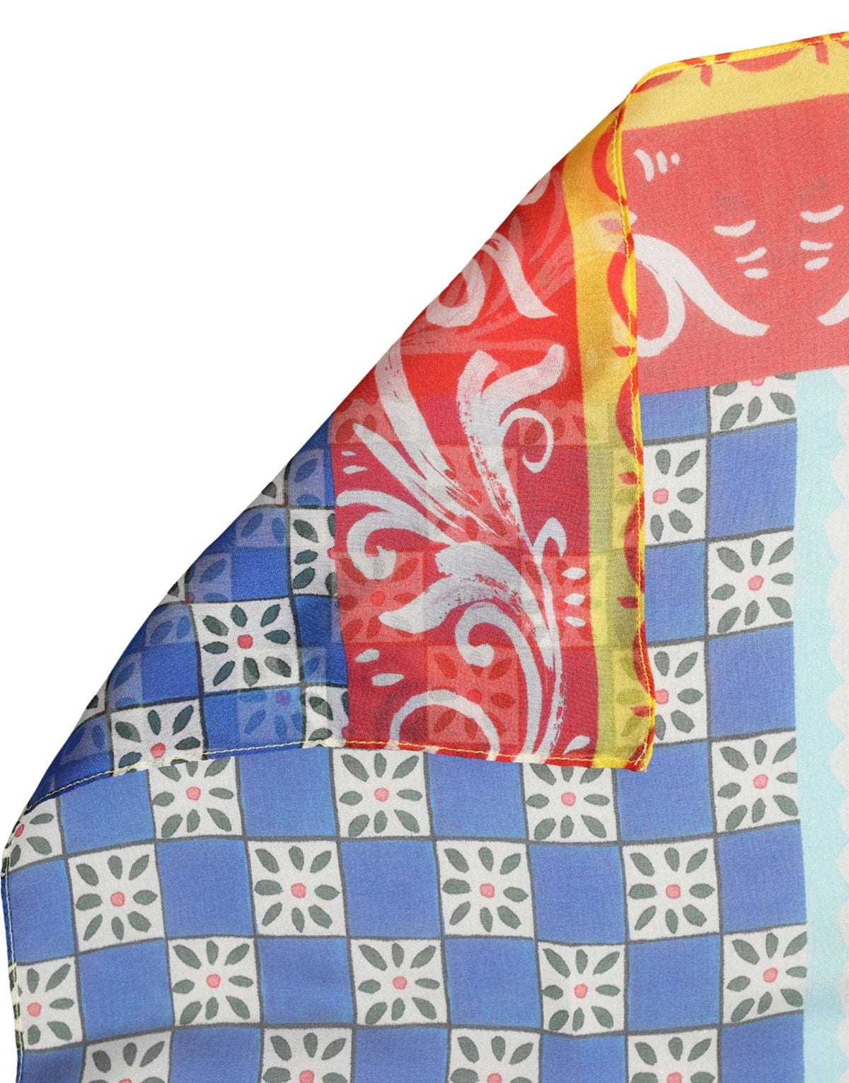 Dolce & Gabbana Multicolor Silk Carretto Shawl Stole Scarf