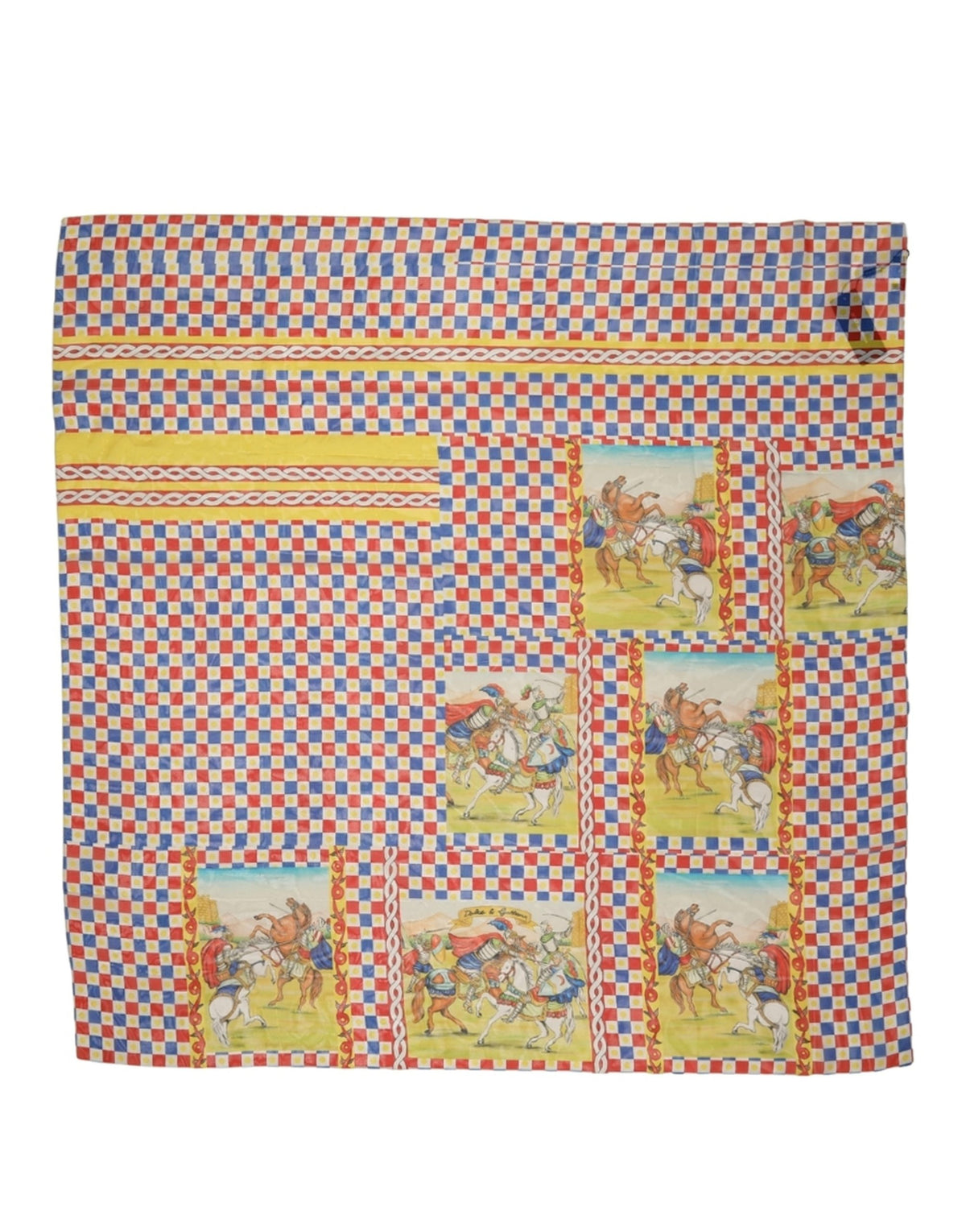 Dolce & Gabbana Multicolor Silk Carretto Foulard Scarf