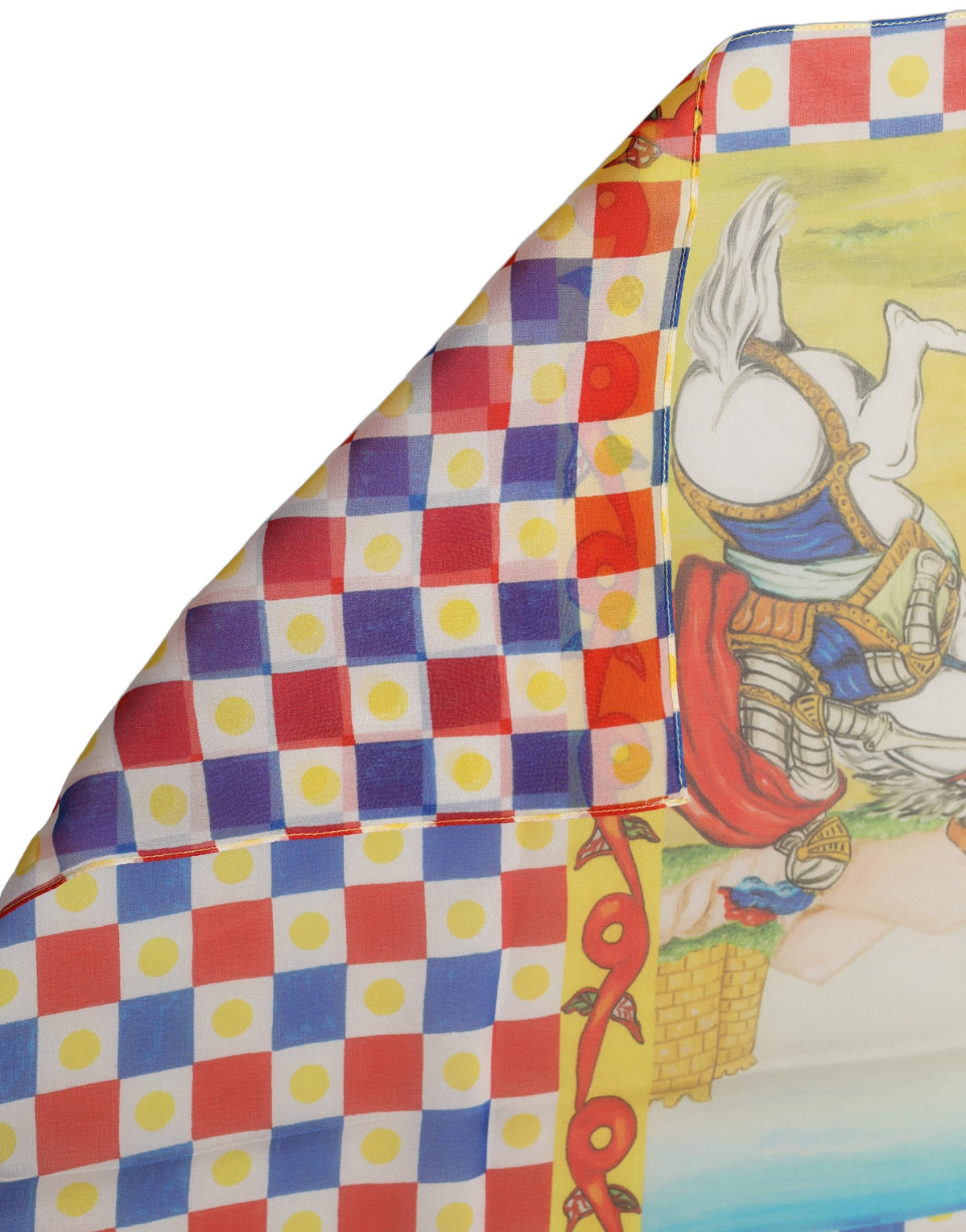 Dolce & Gabbana Multicolor Silk Carretto Foulard Scarf