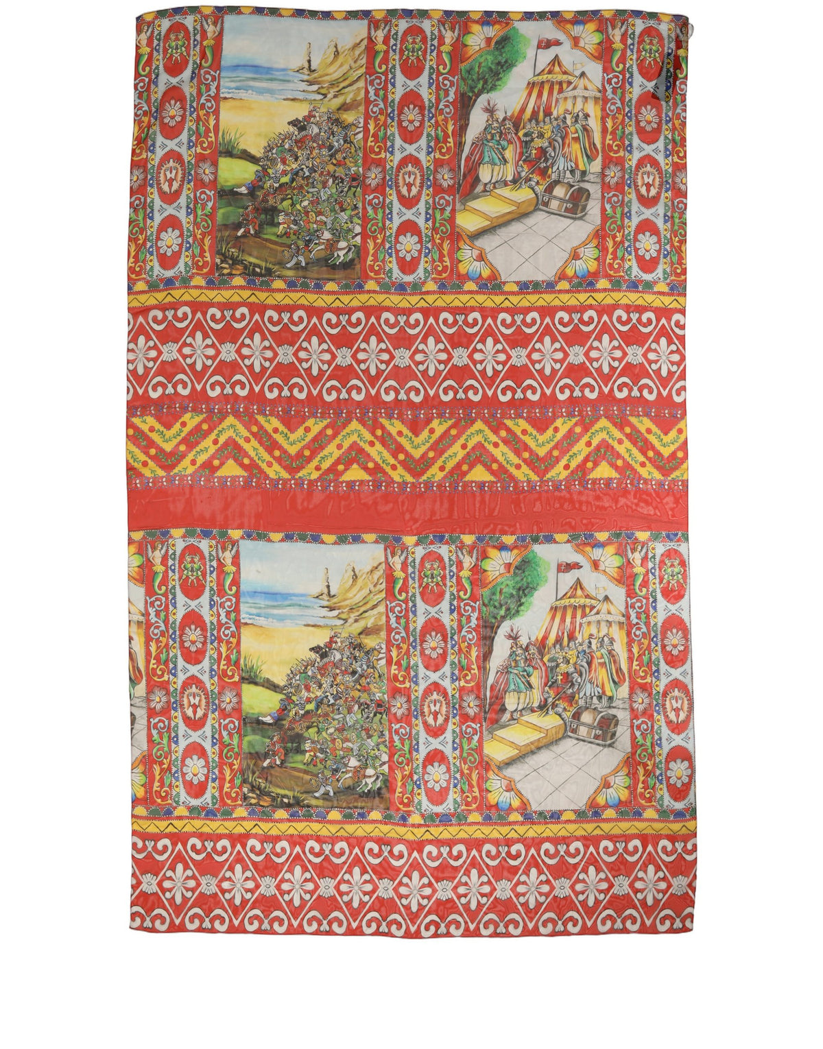Dolce & Gabbana Multicolor Silk Printed Shawl Stole Scarf