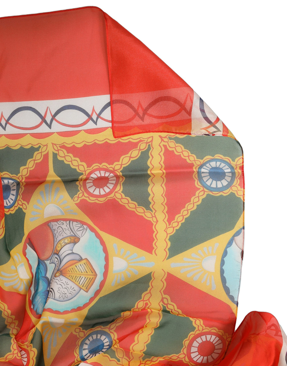 Dolce & Gabbana Multicolor Silk Printed Shawl Stole Scarf