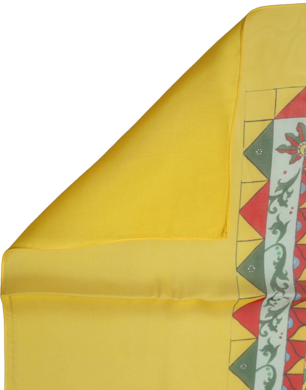 Dolce & Gabbana Yellow Silk Printed Shawl Stole Scarf