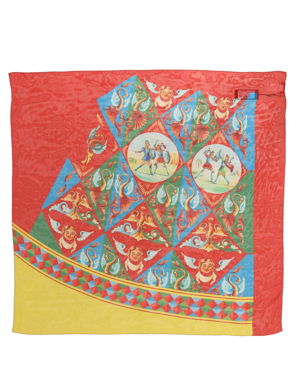 Dolce & Gabbana Multicolor Silk Printed Square Foulard Scarf