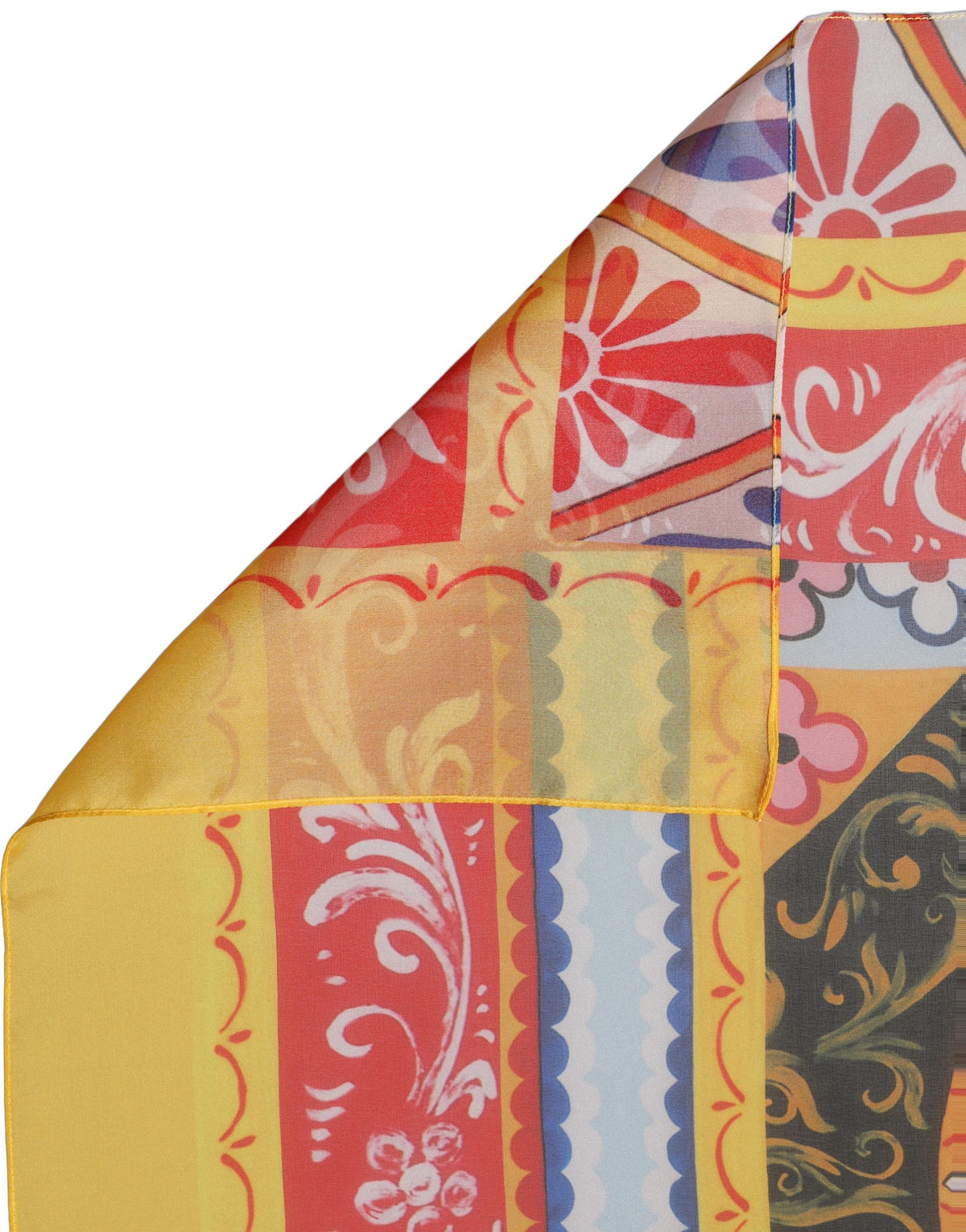 Dolce & Gabbana Multicolor Silk Printed Square Foulard Scarf