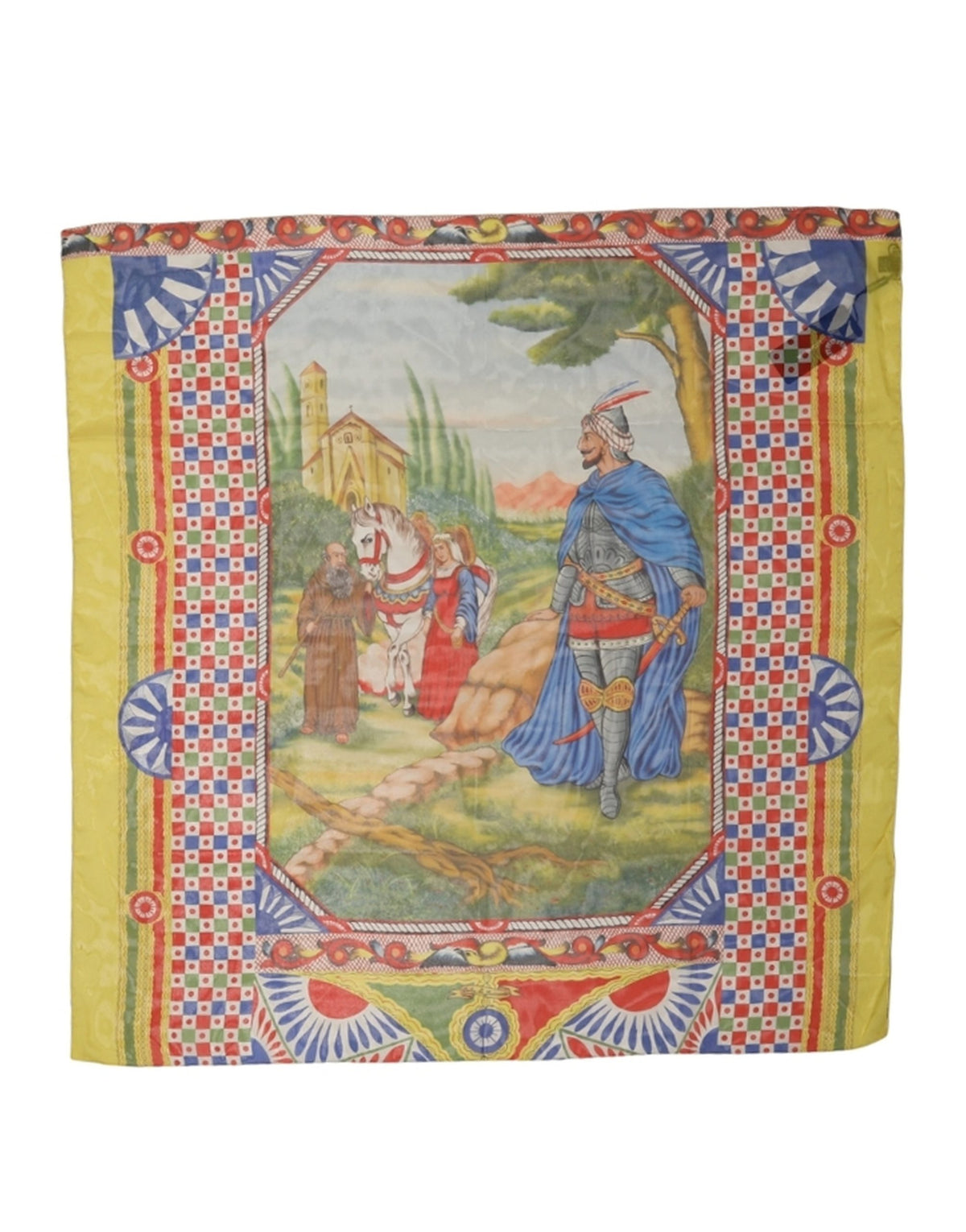 Dolce & Gabbana Multicolor Silk Carretto Foulard Scarf