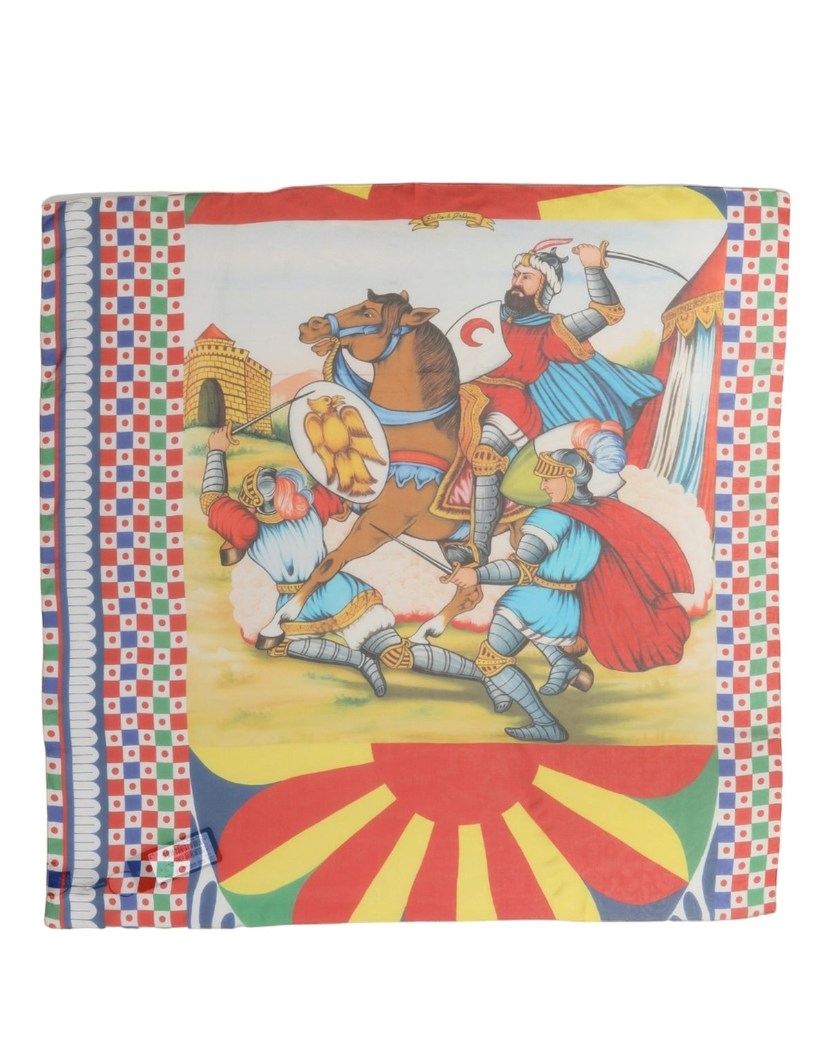 Dolce & Gabbana Multicolor Silk Printed Square Foulard Scarf