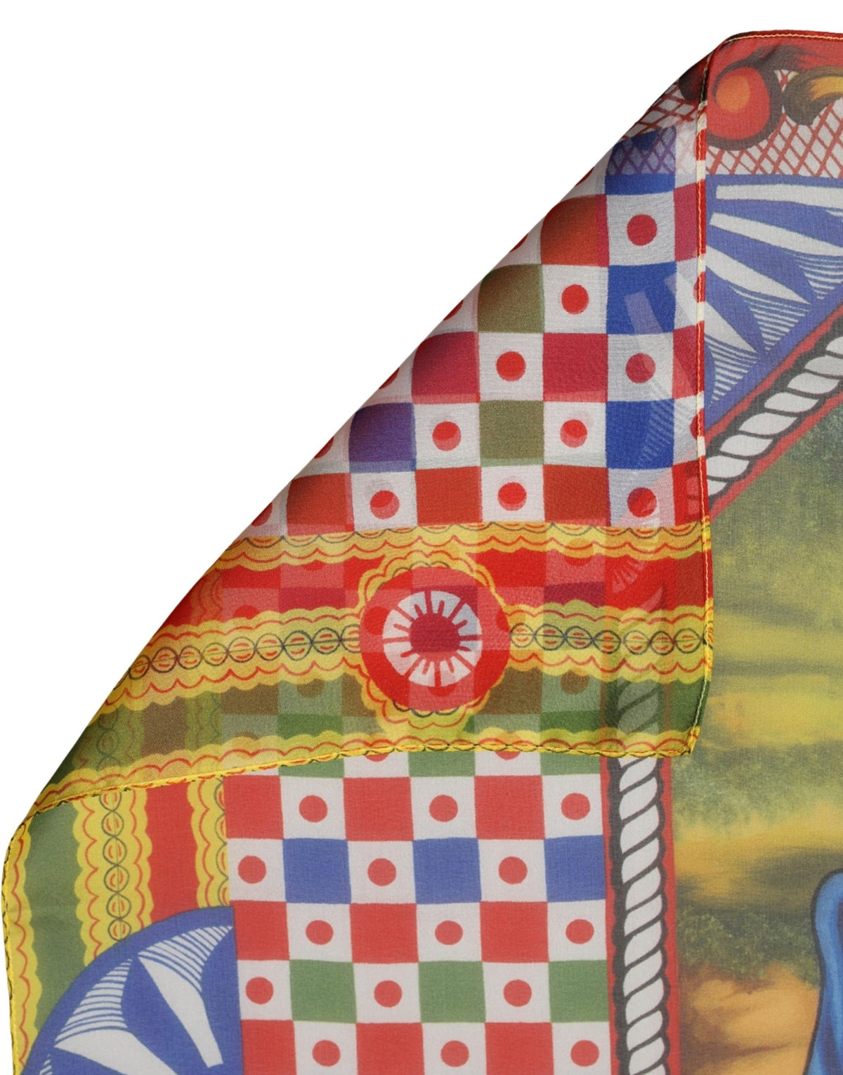 Dolce & Gabbana Multicolor Silk Printed Square Foulard Scarf