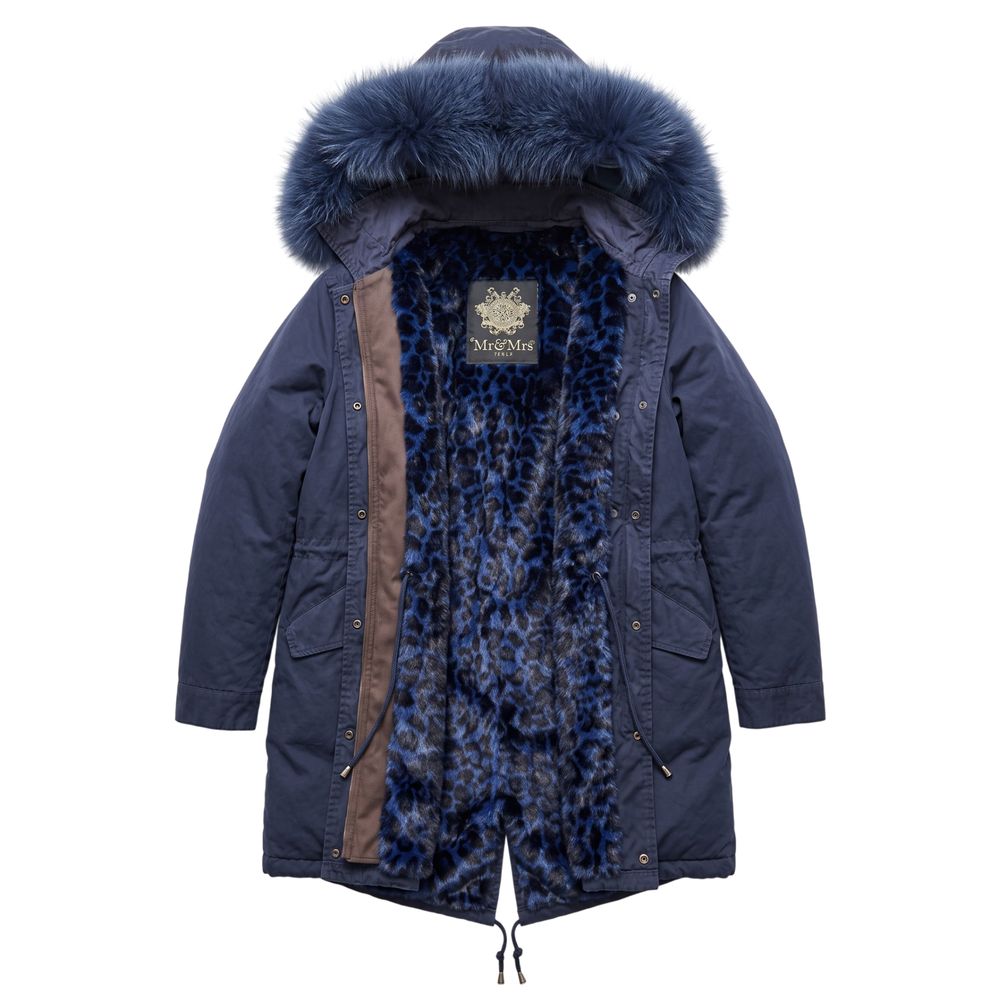 Mr&Mrs Italy Blue Cotton Women's Jacket