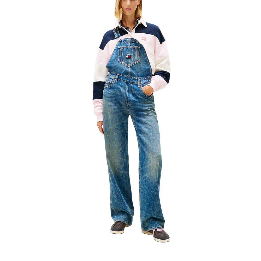 Tommy Hilfiger Jeans Blue Recycled Cotton Jumpsuit