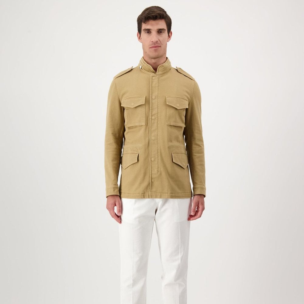 Autore Beige Cotton Full-Length Jacket