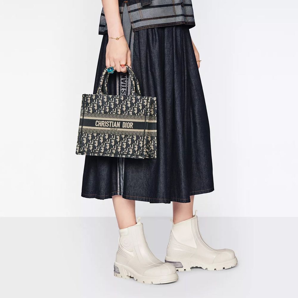 Dior Blue Cotton Tote Bag