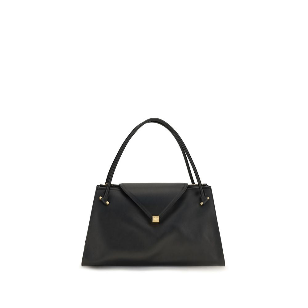 Versace Black Calf Leather Bos Taurus Shoulder Bag