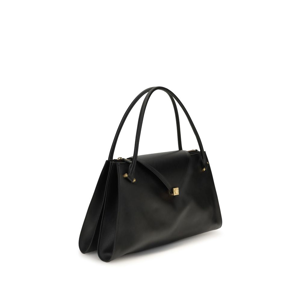 Versace Black Calf Leather Bos Taurus Shoulder Bag