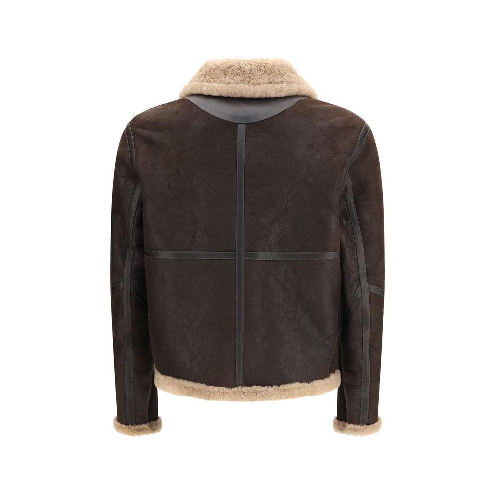 Belstaff Brown Lamb Leather Full-Length Jacket