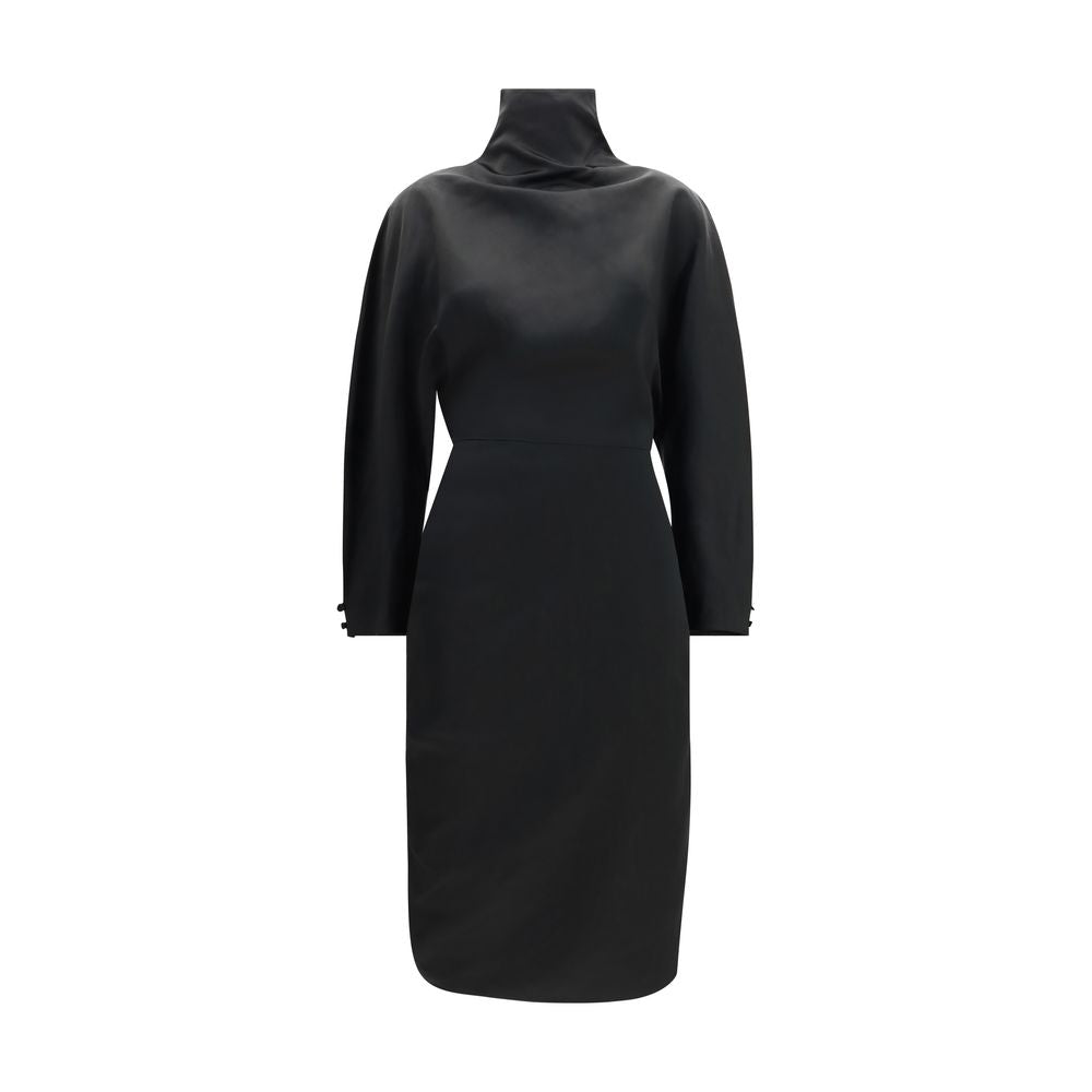 Khaite Black Acetate Cocktail Dress
