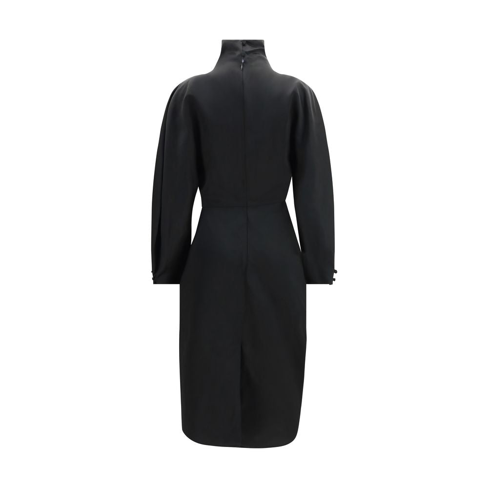 Khaite Black Acetate Cocktail Dress