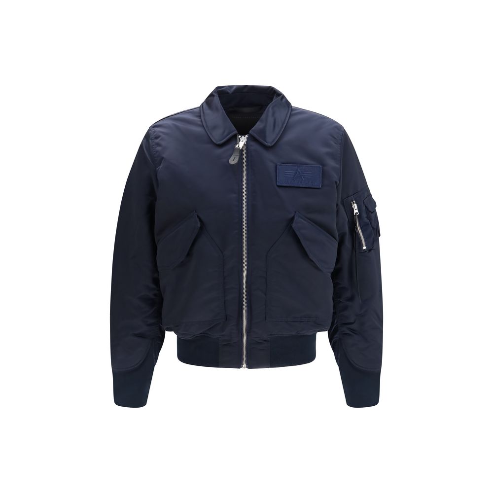 ALPHA INDUSTRIES Blue Nylon Bomber