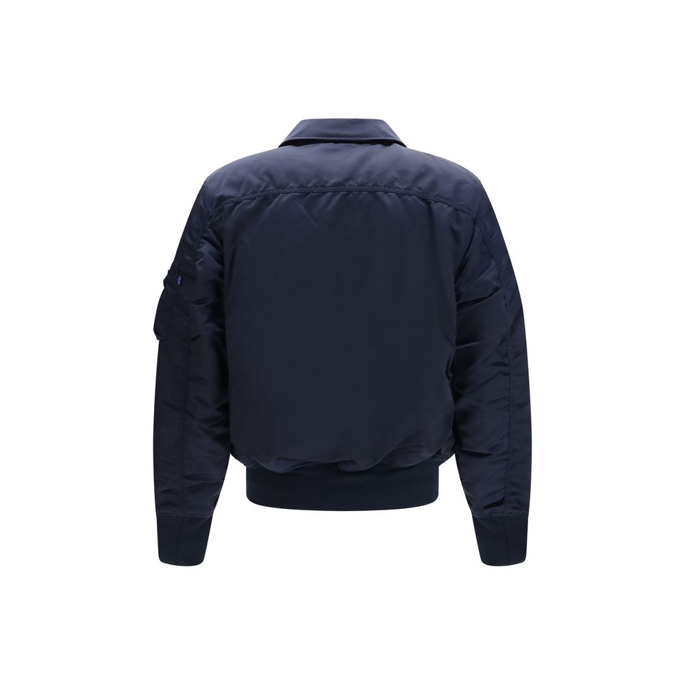 ALPHA INDUSTRIES Blue Nylon Bomber