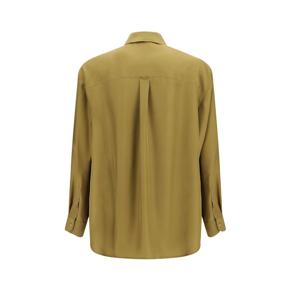Valentino Garavani Beige Silk Dress Shirt