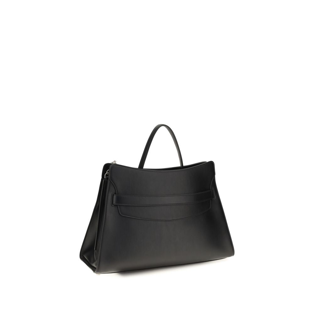 Alexander McQueen Black Calf Leather Bos Taurus Shoulder Bag