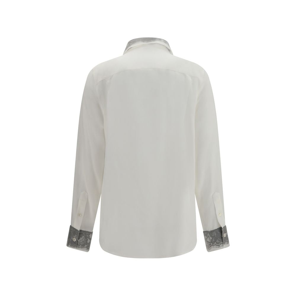 Alexander McQueen White Silk Dress Shirt