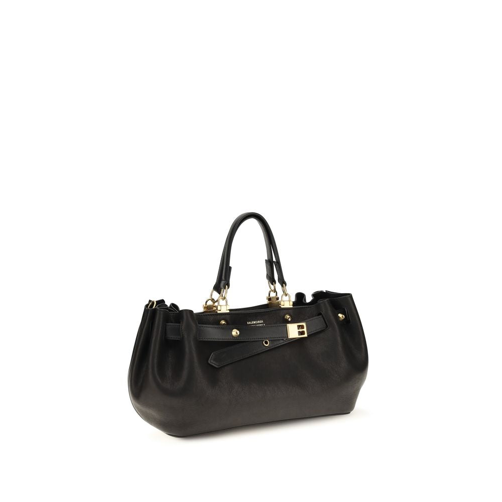 Balenciaga Black Calf Leather Bos Taurus Shoulder Bag