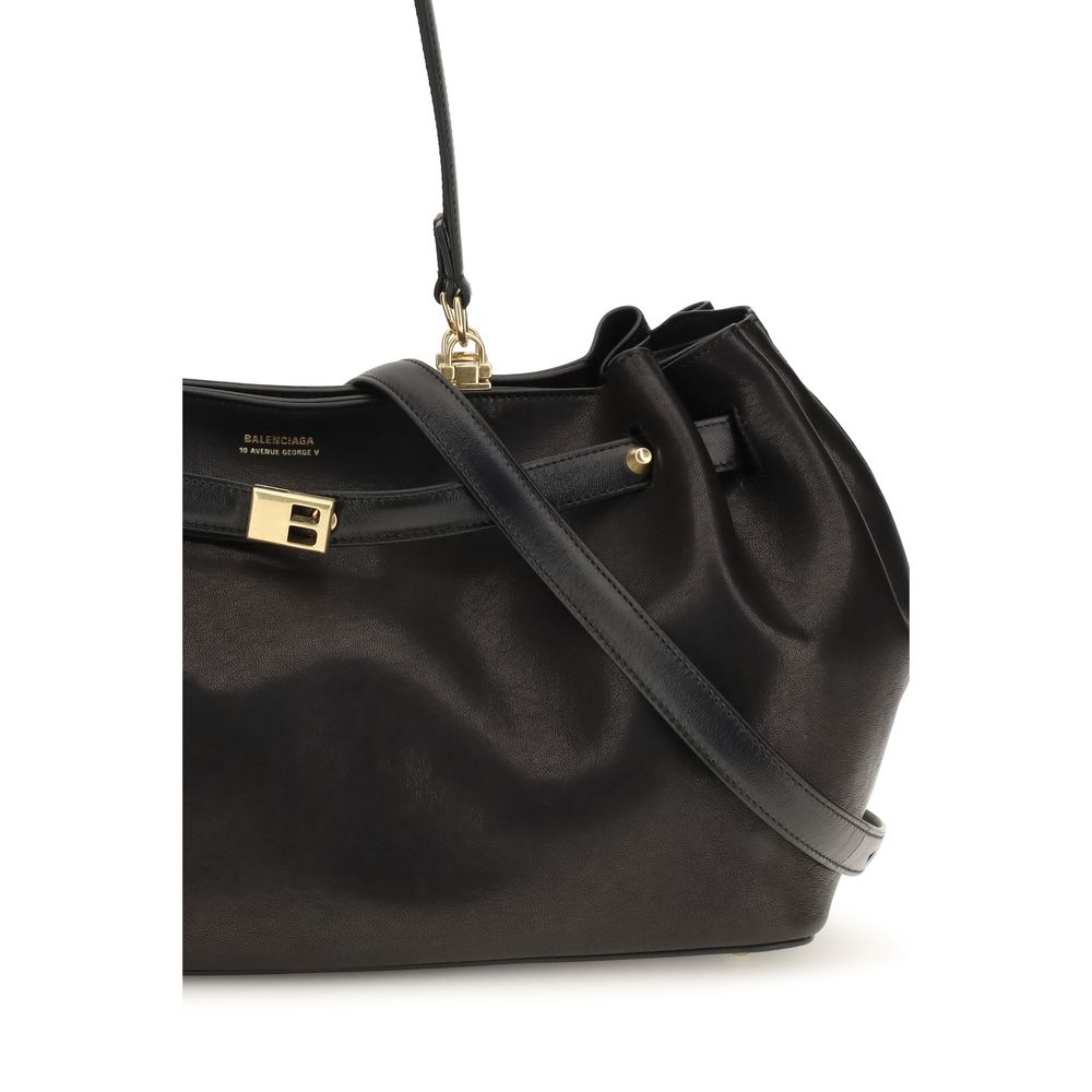 Balenciaga Black Calf Leather Bos Taurus Shoulder Bag