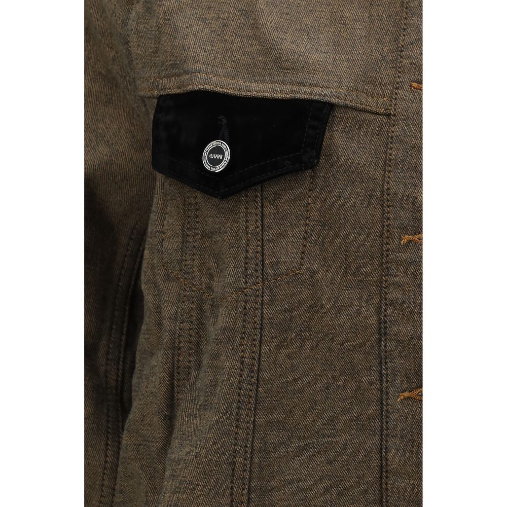 Ganni Brown Cotton Denim Jacket