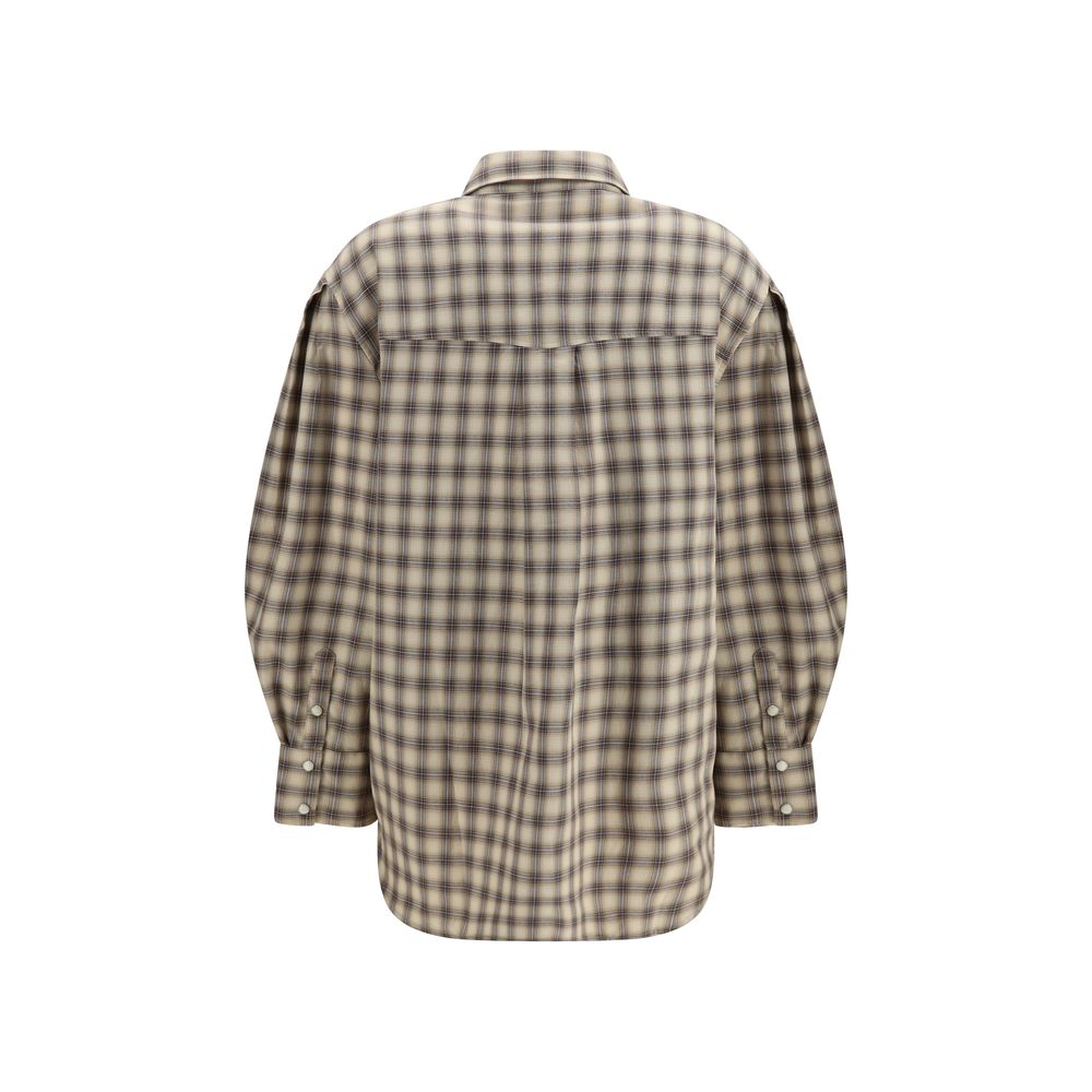 Ganni Beige Cotton Dress Shirt