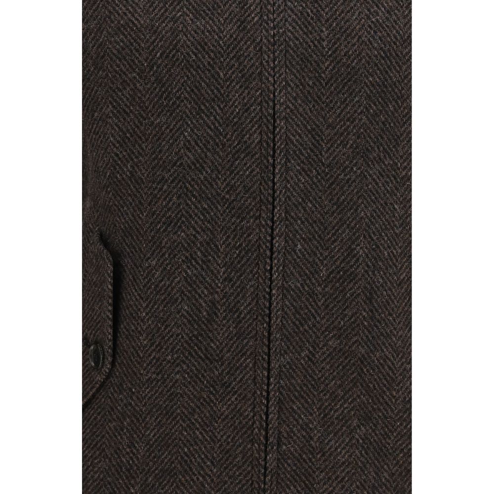Baracuta Brown Viscose Biker Jacket