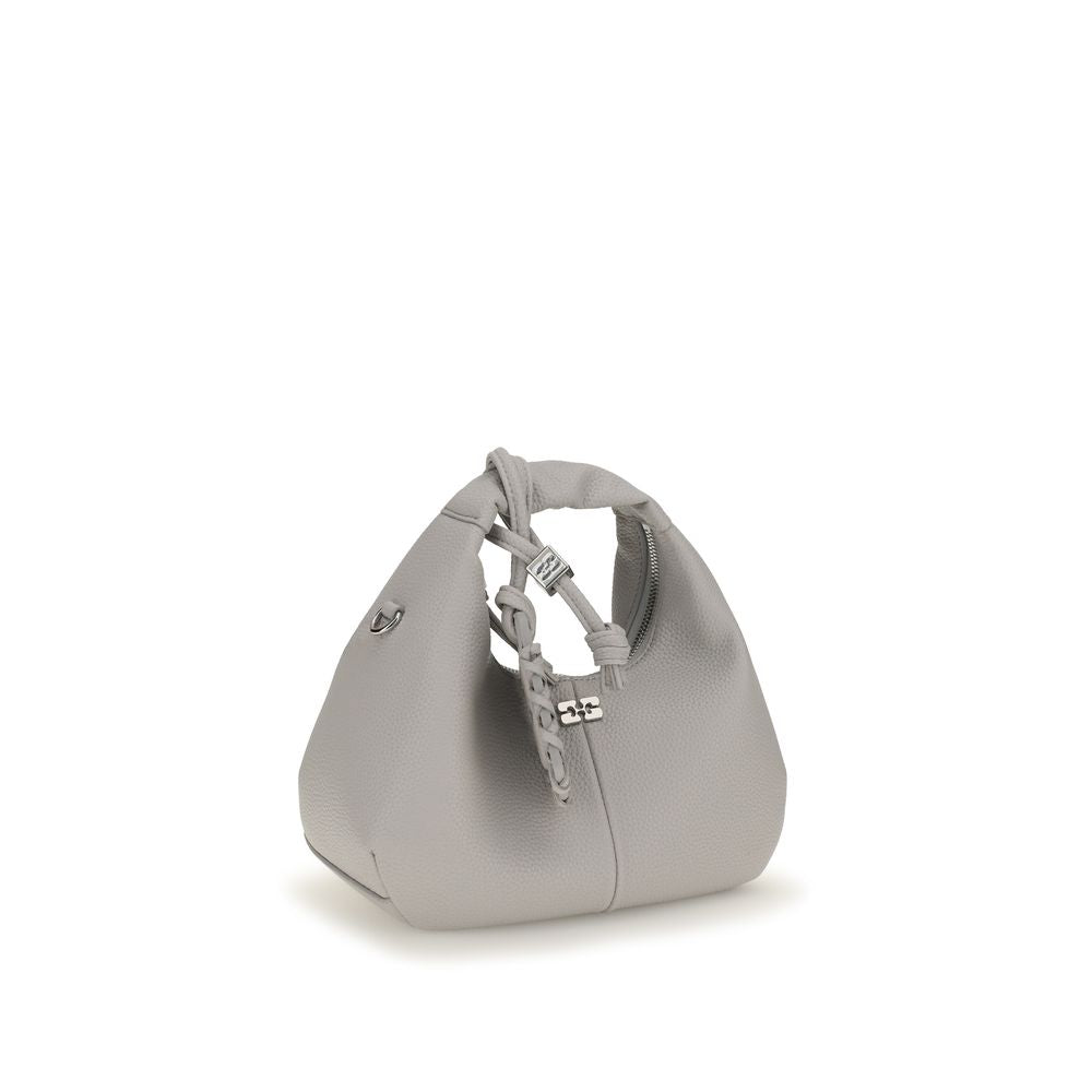 Ganni Gray Polyester Shoulder Bag
