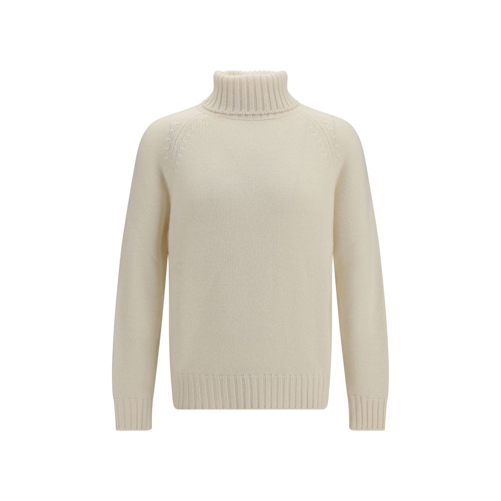 Umit Benan White Cashmere Turtleneck