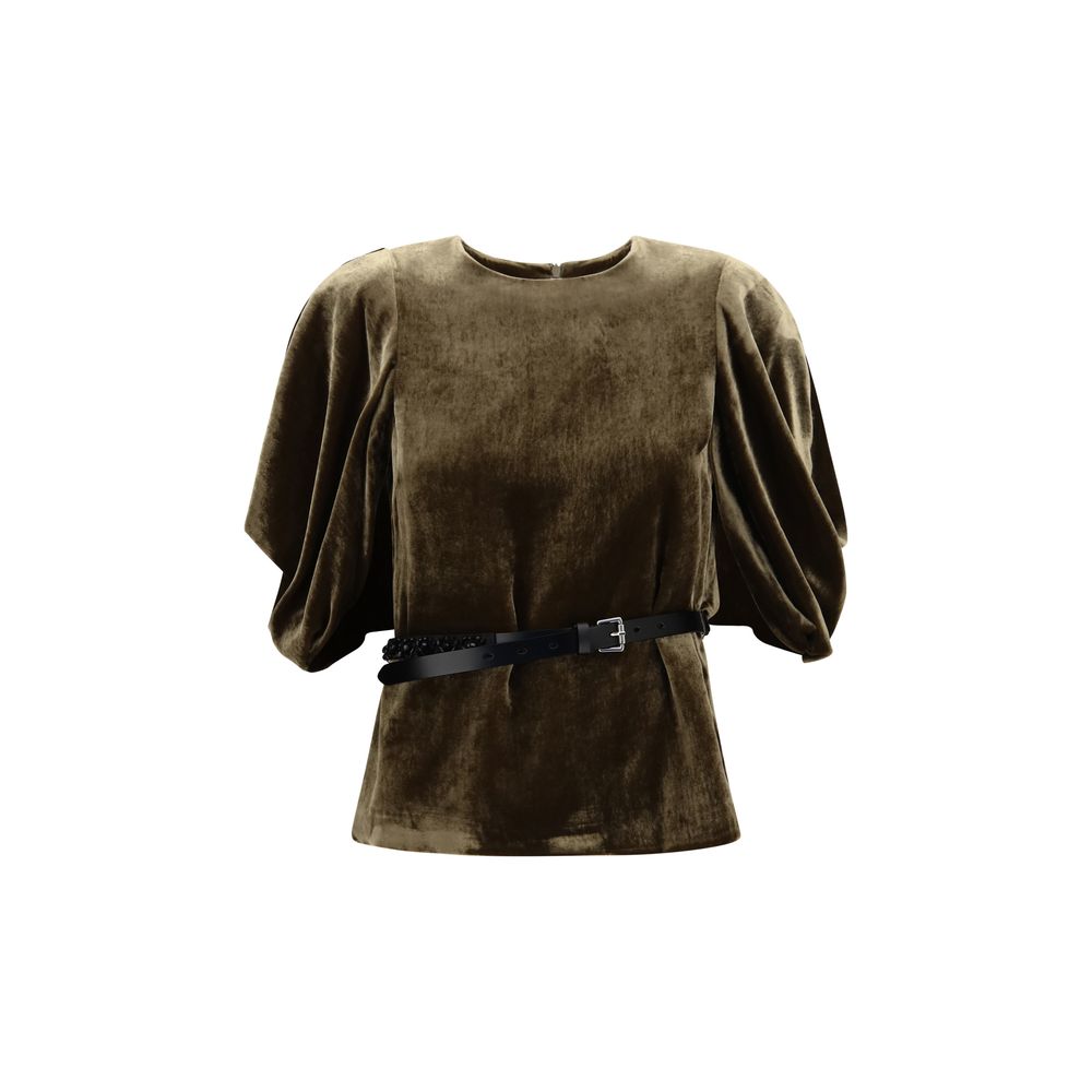 P.A.R.O.S.H. Brown Viscose Shirt