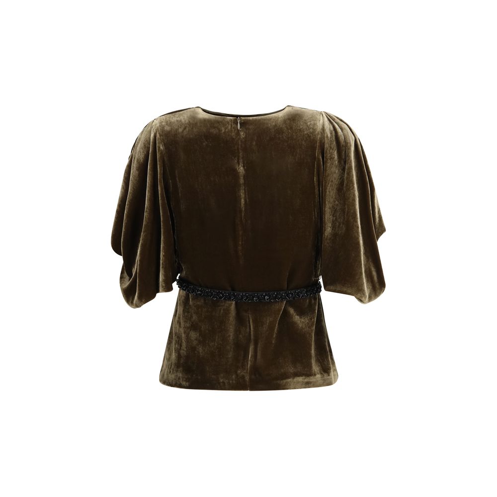 P.A.R.O.S.H. Brown Viscose Shirt