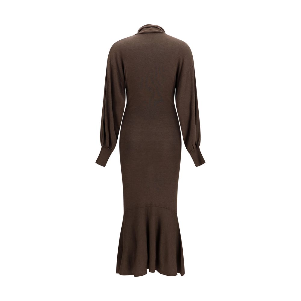 Jacquemus Brown Silk Casual Dress