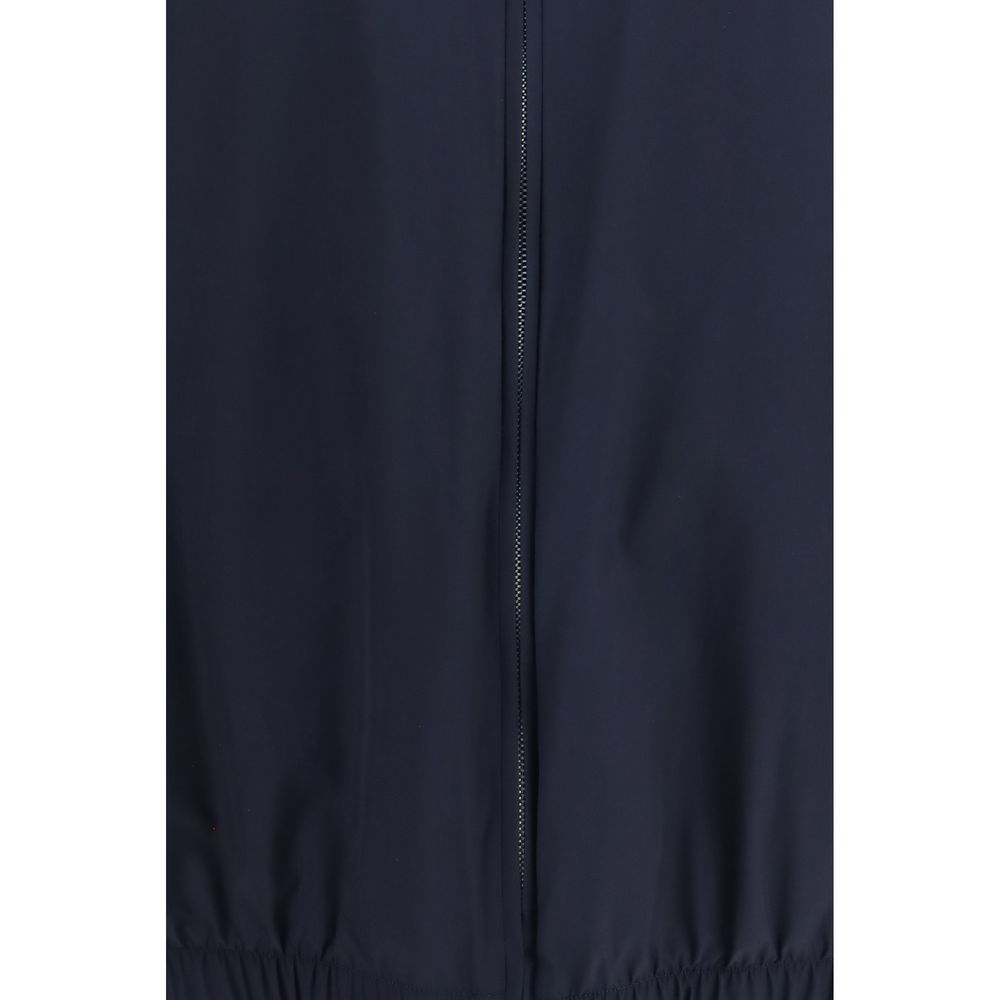 Umit Benan Blue Silk Full-Length Jacket