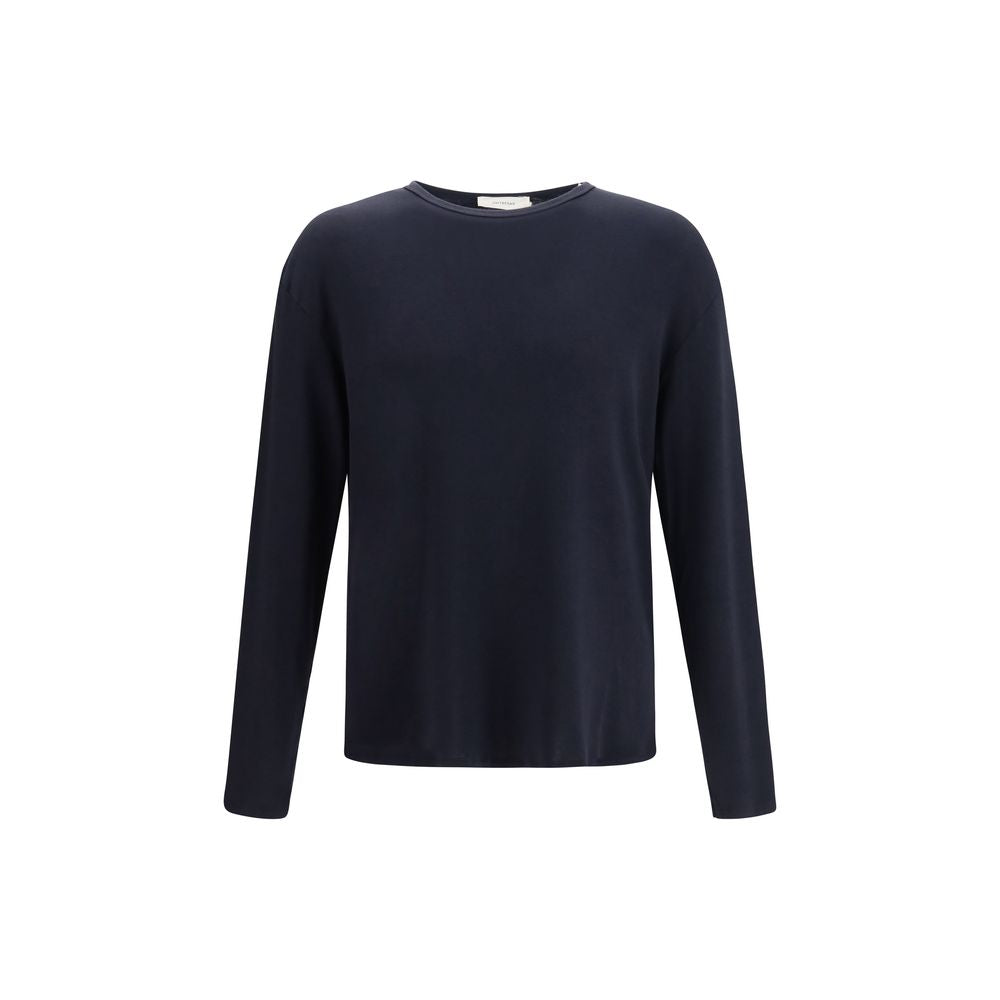 Umit Benan Blue Cotton Long Sleeve T-Shirt