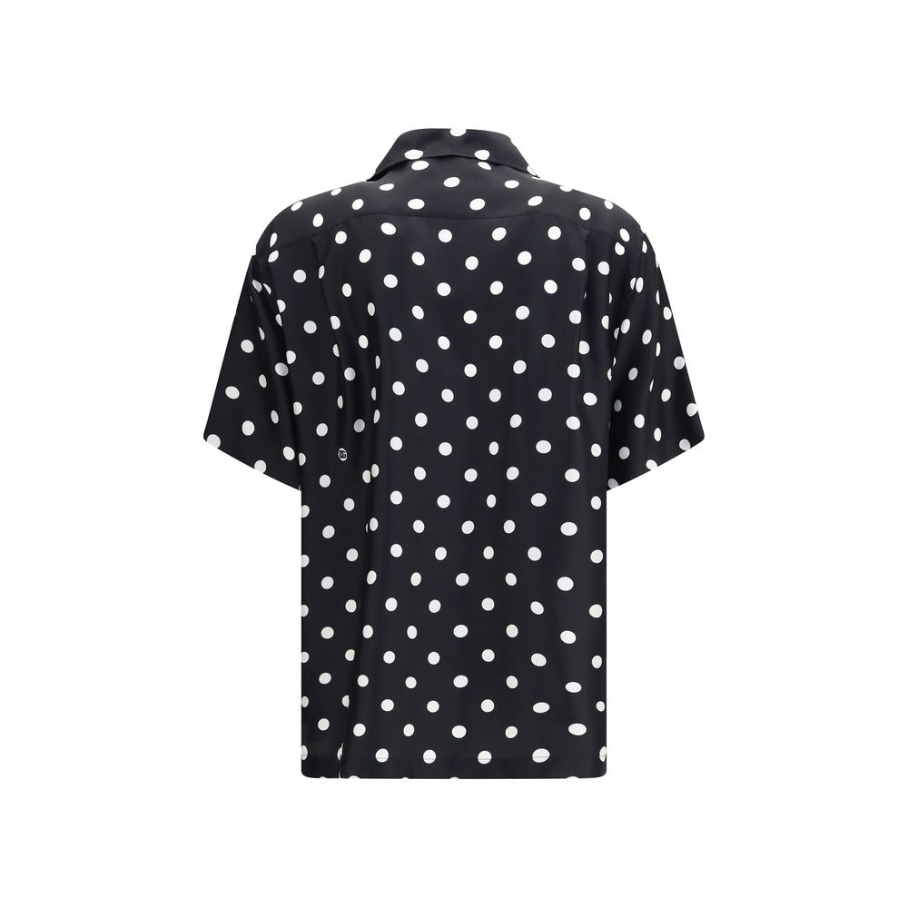 Dolce & Gabbana Black Silk Shortsleeve Shirt