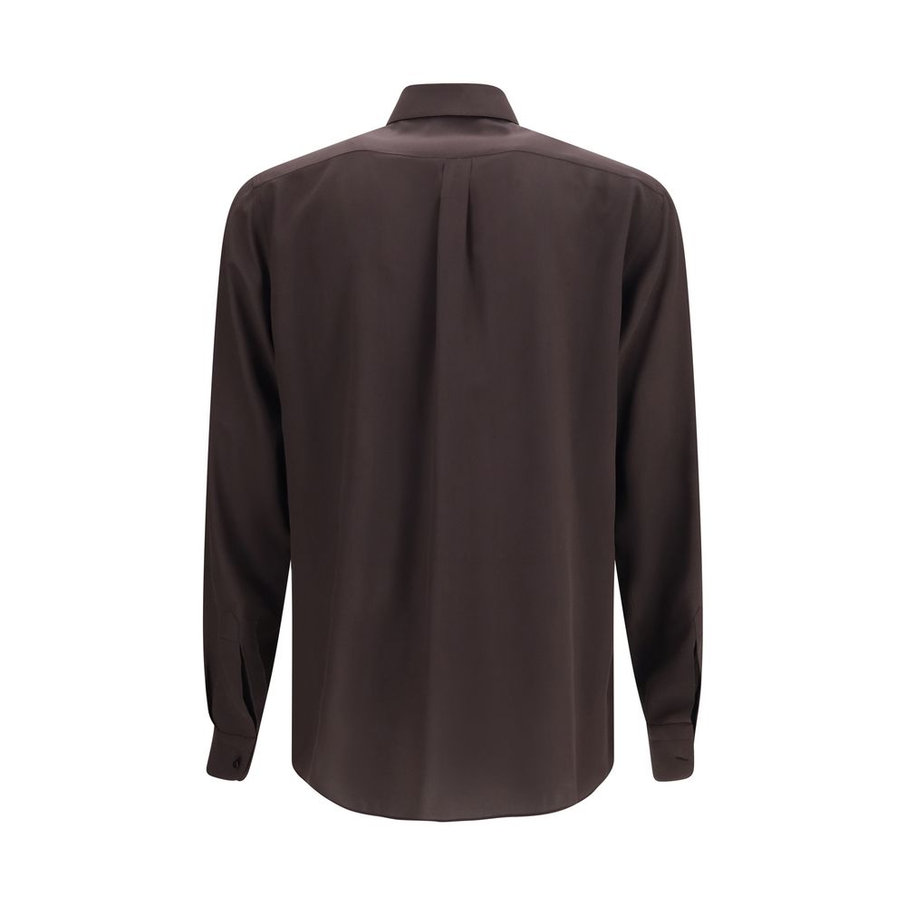 Dolce & Gabbana Brown Silk Shirt
