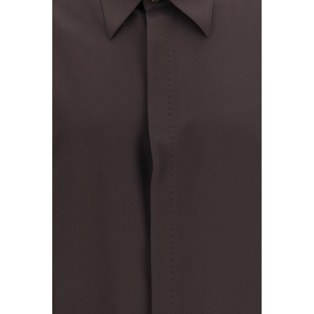Dolce & Gabbana Brown Silk Shirt