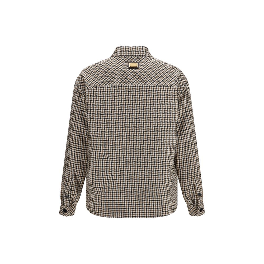 Dolce & Gabbana Brown Wool Oves Aries Full-Length Jacket