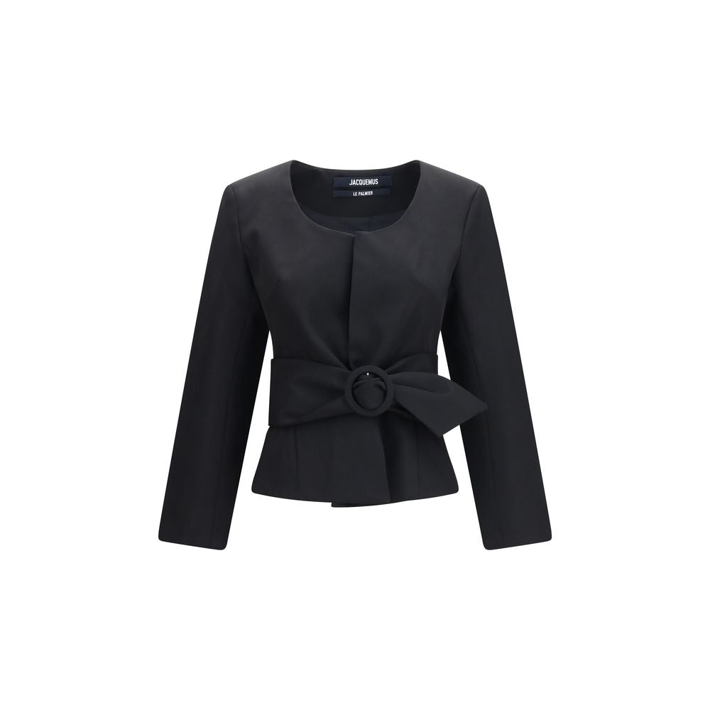 Jacquemus Black Wool Oves Aries Full-Length Jacket