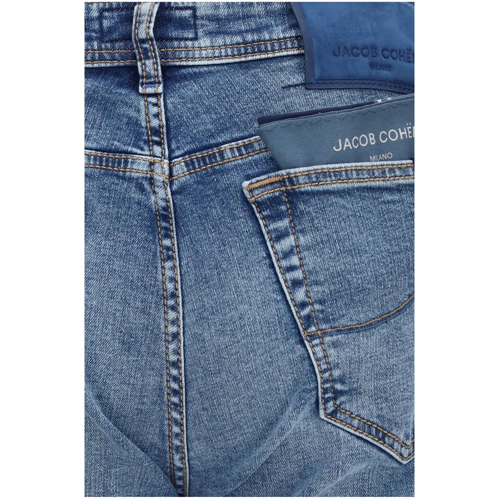 Jacob Cohen Blue Cotton Slim Fit Jeans
