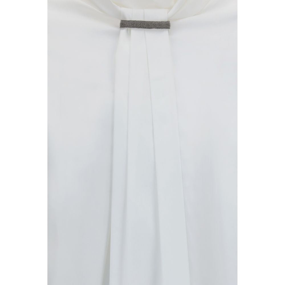 Brunello Cucinelli White Cotton Blouse