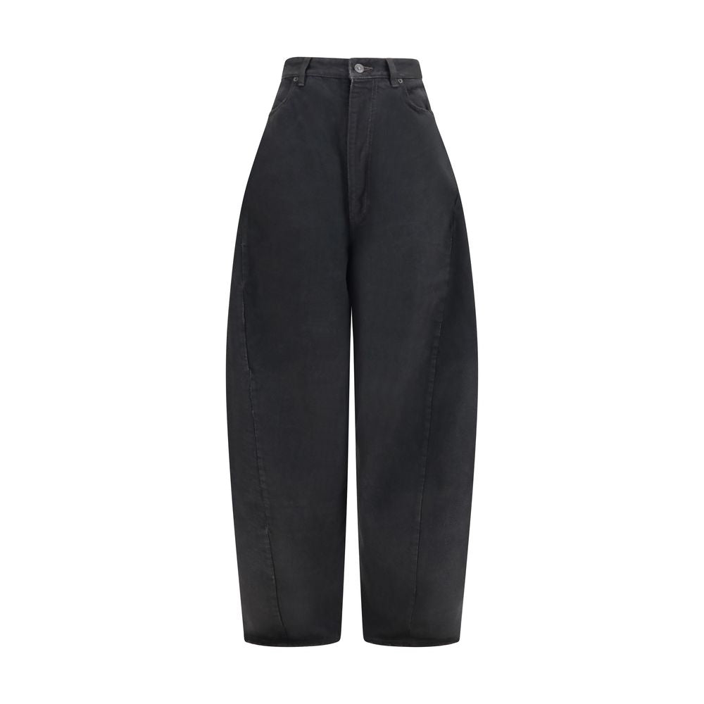 Balenciaga Black Cotton Casual Pants
