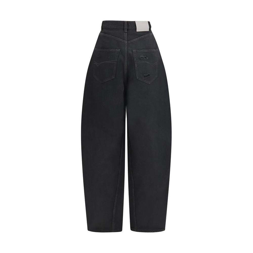 Balenciaga Black Cotton Casual Pants