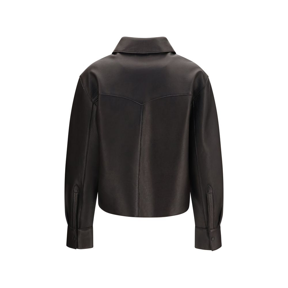 P.A.R.O.S.H. Black Lamb Leather Leather Jacket