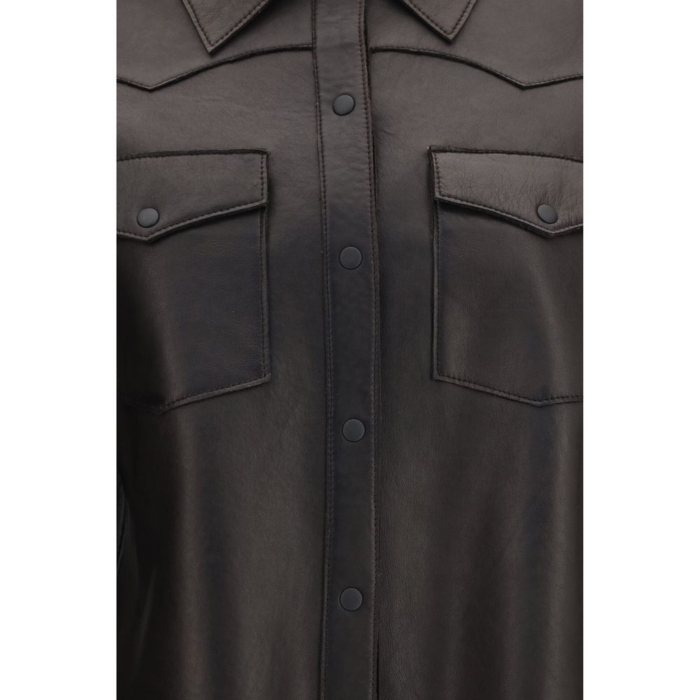 P.A.R.O.S.H. Black Lamb Leather Leather Jacket